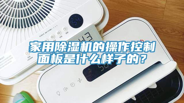 家用除濕機的操作控制面板是什么樣子的？