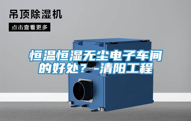 恒溫恒濕無塵電子車間的好處？-清陽工程